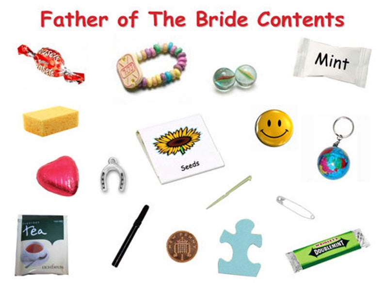 Father Of The Bride Survival Kit In A Can - Fun Wedding Day Thank You Gift With Card - Dad Favour Idea - Father Gift From Bride Or Groom