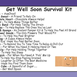 Get Well Soon Survival Kit in A Can. Fun Thinking of You/them Keepsake ...