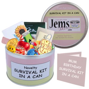 Lustiges Geburtstags-Survival-Kit aus der Dose für Mama/Mama – Alles Gute zum Geburtstag-Geschenk mit Karte für Mama/Mama – ANDERE FARBEN ERHÄLTLICH!