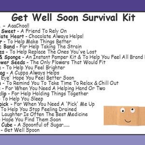 Get Well Soon Survival Kit in A Can. Fun Thinking of You/them Keepsake ...