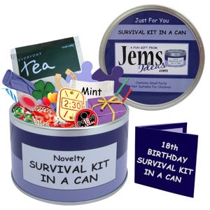 18. Geburtstag Survival Kit in der Dose. Spaß alles Gute zum Geburtstag Geschenk & Karte. ANDERE FARBEN ERHÄLTLICH.