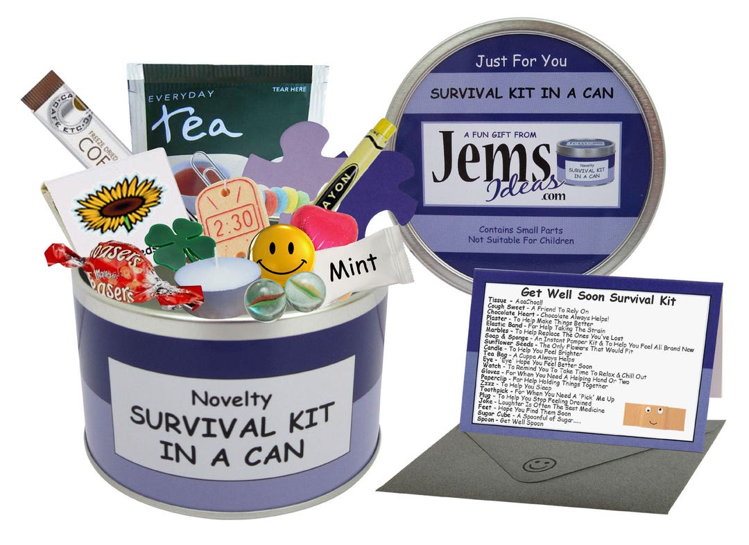 Get Well Soon Survival Kit in A Can. Fun Thinking of You/them Keepsake ...