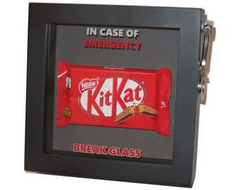 MOEDERDAG CADEAU In geval van nood Break Glass 3D Photo Box Frame. Ideaal voor een moeder/moeder/mama/mama/mama chocolade/snoep/snoepjes etc