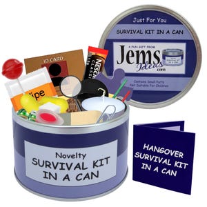 Kit de survie contre la gueule de bois dans une boîte. Amusant enterrement de vie de jeune fille/garçon/soirée/mariage/anniversaire/18/21/30/40e cadeau et carte AUTRES COULEURS DISPONIBLES.