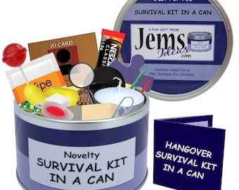 Kit de survie contre la gueule de bois dans une boîte. Amusant enterrement de vie de jeune fille/garçon/soirée/mariage/anniversaire/18/21/30/40e cadeau et carte AUTRES COULEURS DISPONIBLES.