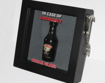 Birthday/Christmas Present Emergency Gift Box. Fun Novelty 3d Frame Ideal For Baileys, Wine, Whisky, Gin, Vodka, Beer, Rum, Brandy, Port