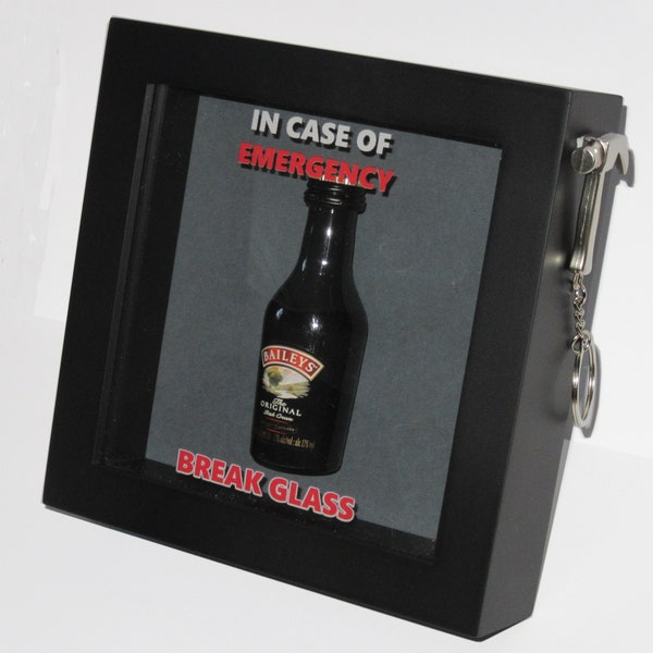 Birthday/Christmas Present Emergency Gift Box. Fun Novelty 3d Frame Ideal For Baileys, Wine, Whisky, Gin, Vodka, Beer, Rum, Brandy, Port