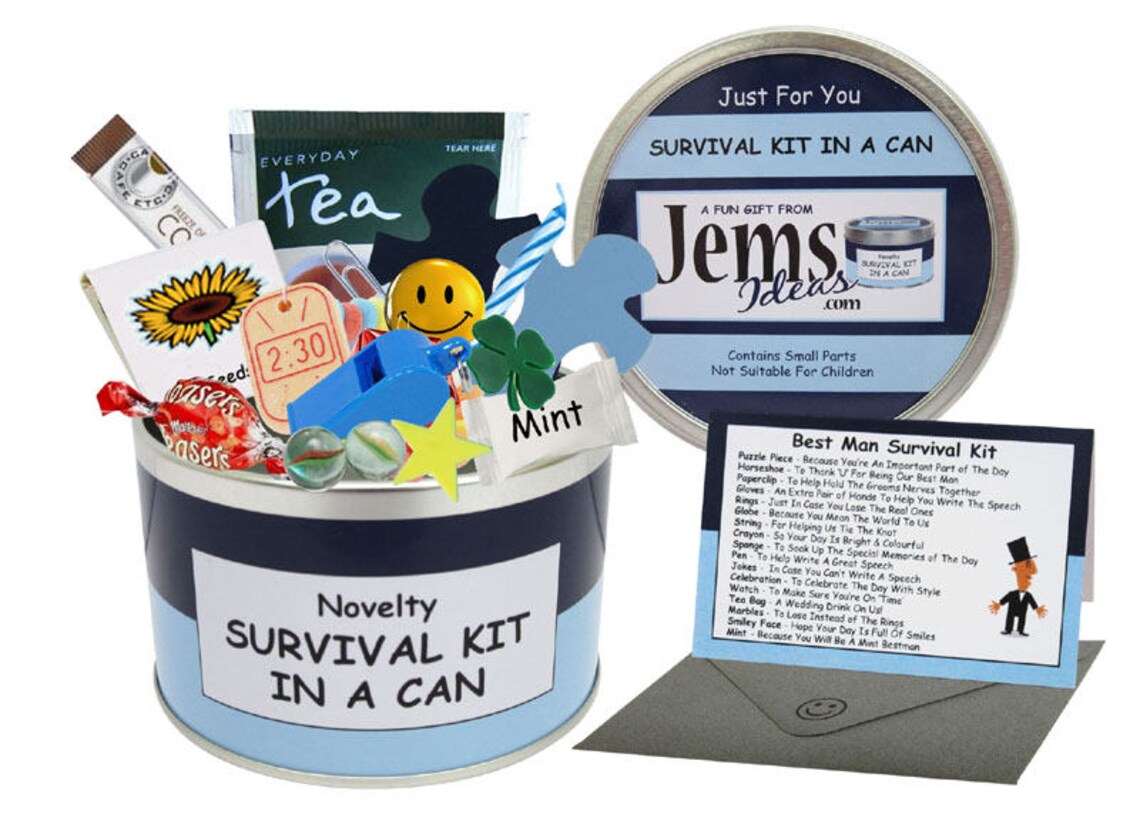 Best Man Survival Kit In A Can. Fun Thank You Wedding Day Gift Etsy