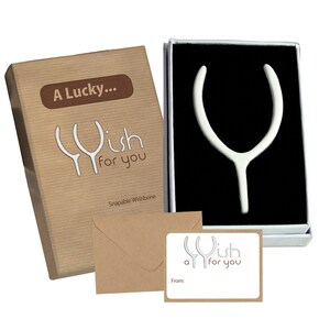LUCKY Snapable Wishbone regalo e biglietto. Speciale ricordo/regalo/gettone per una nuova casa, un nuovo bambino, inaugurazione della casa, nuovo lavoro, giorno di San Patrizio, ecc.
