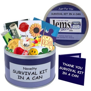 Thank You Survival Kit in der Dose | Lustiges Wertschätzungsgeschenk & Karte. Einzigartige Art, sich bei einem Freund, Nachbarn, Lehrer, Kollegen zu bedanken