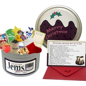 Weihnachts-Survival-Kit in der Dose. Lustige Weihnachts Geschenk Set für einen Freund/Lehrer/Nachbar/Boss/Manager/Freund/Arbeitskollege/Arbeitskollege/Wichteln