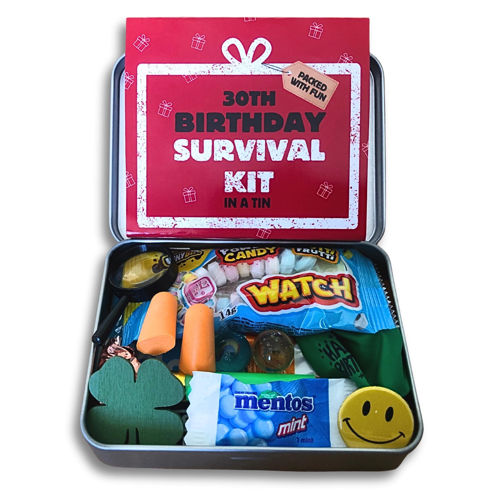 Kit D'Anniversaire En Étain - Boîte Survie Compacte Pour 40 Ans - Cadeau Homme Femme