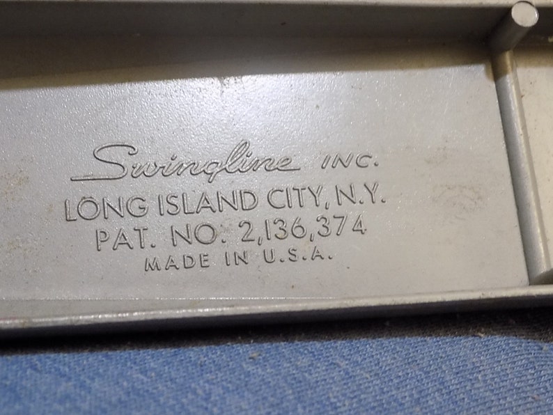 SWINGLINE Inc Stapler/Design 50/Long Island-USA/Vintage Office Stapler 50s/Art Deco Stapler/Made in USA/Decorative Object/Gift Idea. image 9