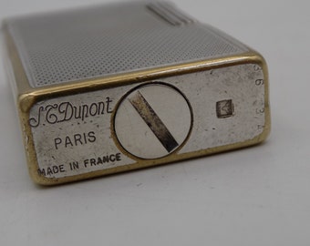 アンティークライター、STデュポン、シルバーメタル、クロス