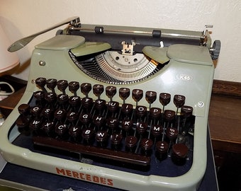 Mercedes K45, Old Mercedes K45 typewriter, Vintage typewriter, Metal, Mercedes, 1940s, Rare, Ideal collector's item