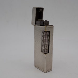 DUNHILL Lighter, Lighter, Functional and Elegant, Vintage Lighter, 60s, Swiss Made, Silver Plated, Hallmarked, Signed and Numbered, Original Gift