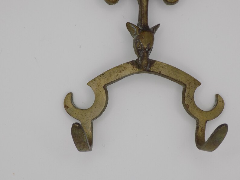 Mural Key Holder,BRONZE,Practical Vintage Object,Key Door Has 2 Point,Design Bird Shape,Original,Bas Relief,Art Deco,Year 40,Gift Idea