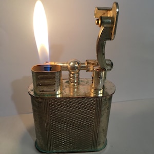 JING-LING, Antique Lighter, Table Lighter, Silver Plated Lighter, Very Rare, Gas Lighter, 1930s, Collectible Lighter, Gift Idea
