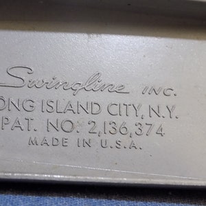 SWINGLINE Inc Stapler/Design 50/Long Island-USA/Vintage Office Stapler 50s/Art Deco Stapler/Made in USA/Decorative Object/Gift Idea. image 8