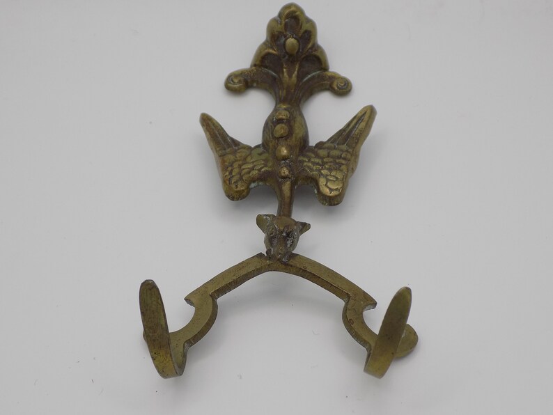 Mural Key Holder,BRONZE,Practical Vintage Object,Key Door Has 2 Point,Design Bird Shape,Original,Bas Relief,Art Deco,Year 40,Gift Idea