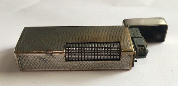 DUNHILL Lighter, Vintage Lighter, Gold Metal, Made in Switzerland