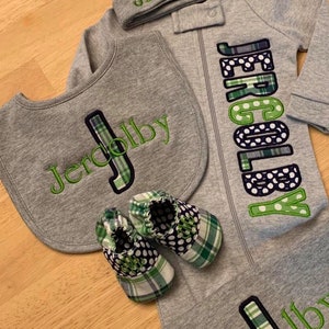 Personalized Baby Boy Coming Home Outfit Newborn Unique monogrammed Baby Clothes