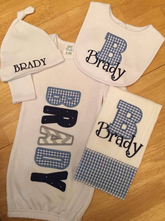 personalized baby boy gown