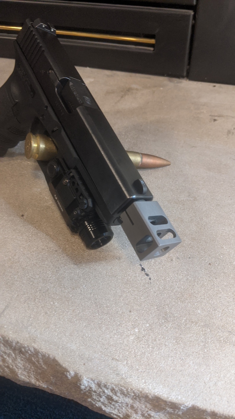 Clamp On .40 cal Muzzle Brake Compensator matches slides of / Etsy