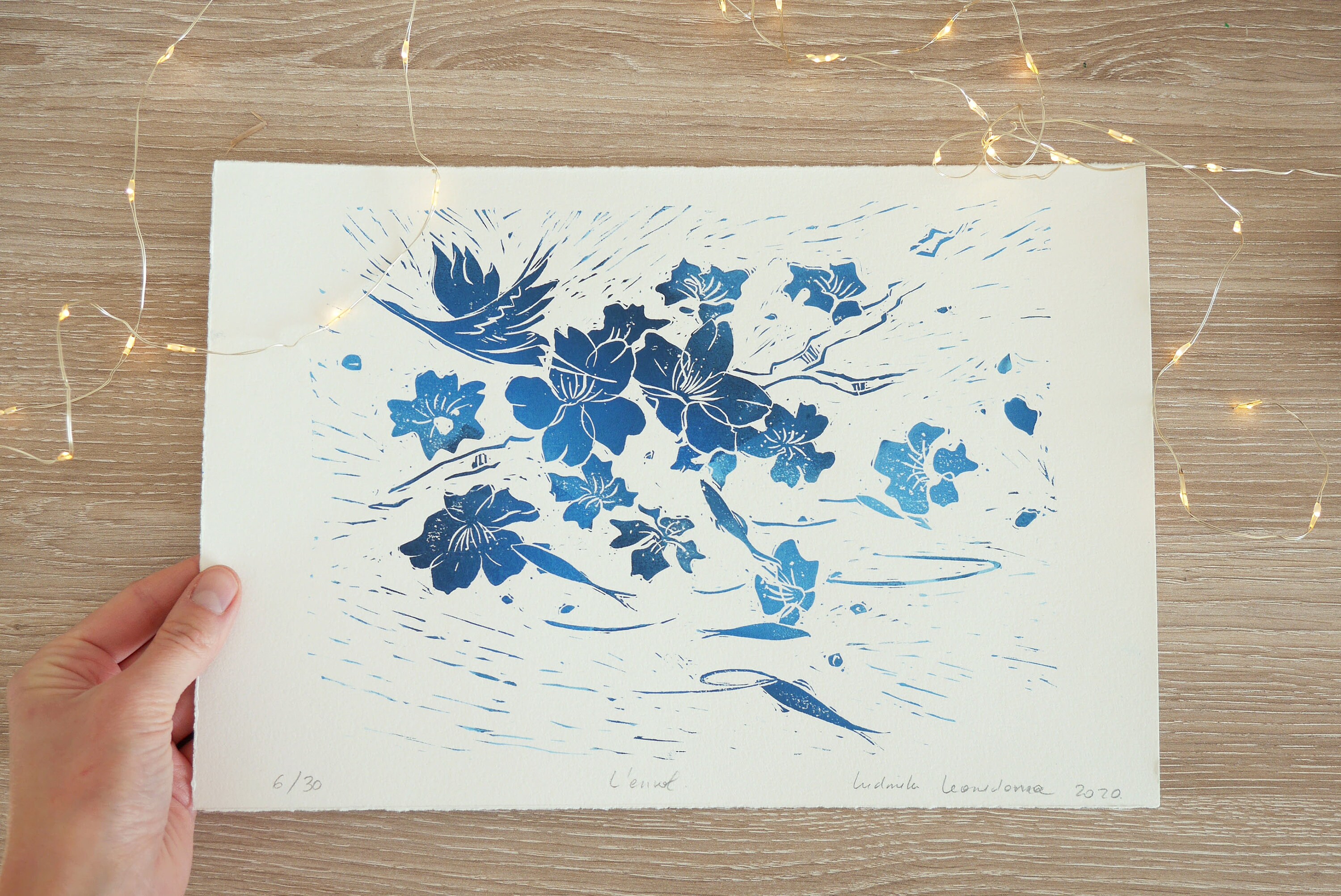 L'envol, Estampe Originale, Imprimée à La Main, Tirages Limités