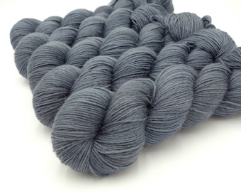 Dirty Slate // Caspian Alpaca Merino Fingering Weight Yarn in a soft slate blue