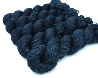 Ink // Yakima DK, midnight blue DK weight merino, silk and yak blend yarn. Great for sweaters.