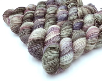 Withered // Caspian Fingering, Alpaca merino sock weight soft yarn with beautiful halo.