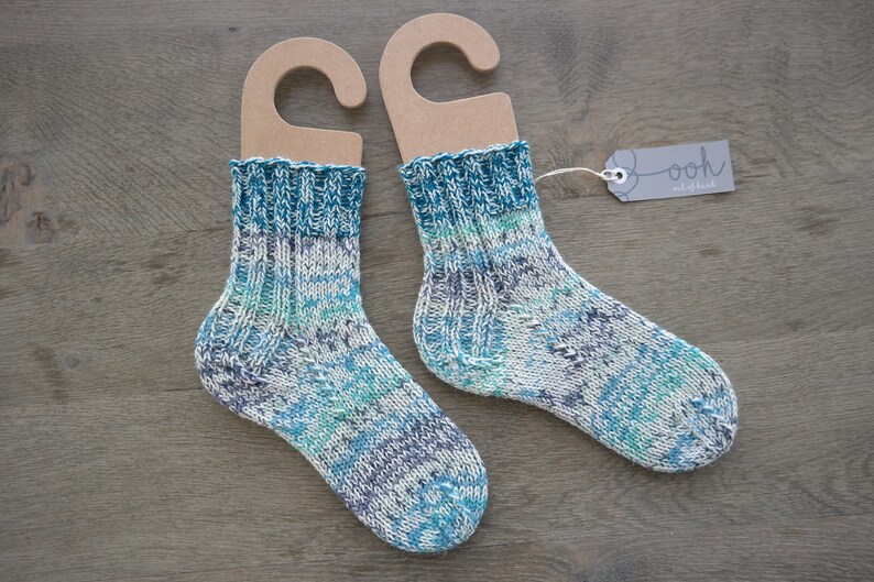 Thick hand knitted socks size 36-38 image 2