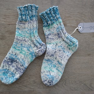 Thick hand knitted socks size 36-38 image 8