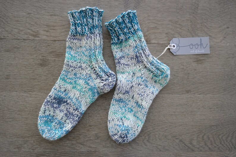 Thick hand knitted socks size 36-38 image 8