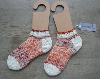 Thick hand knitted ankle socks - size 36-38