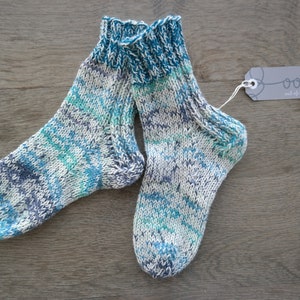 Thick hand knitted socks size 36-38 image 7