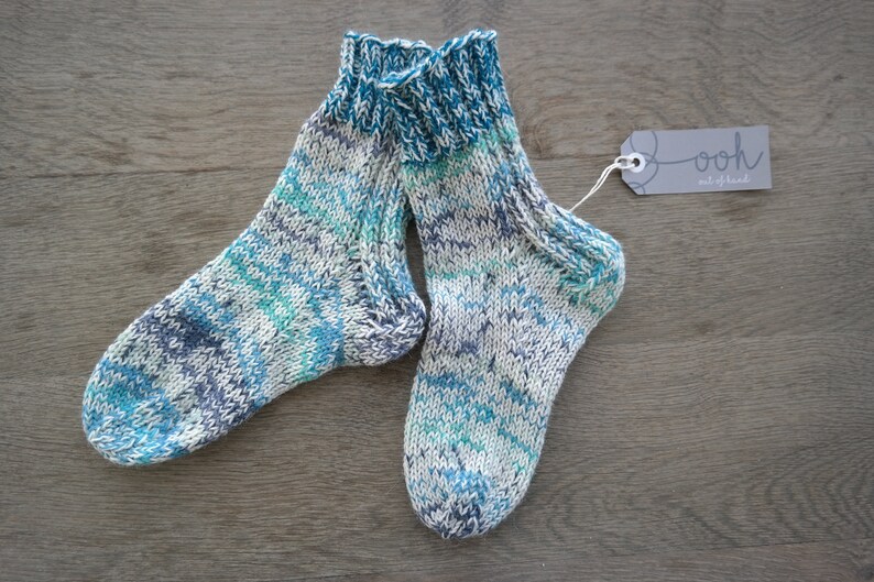 Thick hand knitted socks size 36-38 image 7