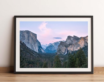 Yosemite Valley Print, National Park Poster, Eastern Sierra Northern California, Nature Photography.