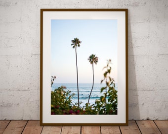 San Clemente Print, California Print, Palm Tree Wall Art, Coastal Wall Decor, Travel Photography, Surf Art, West Coast Print.