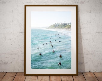 San Clemente Surfers Print, Southern California Surf Poster.