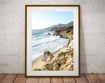 Northern California Coastline Print, West Coast Wall Decor, Nature Photography Poster, Unframed.