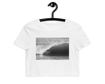 Women's B&W Surf Crop Top