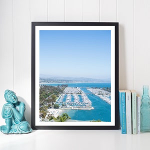 Dana Point Harbor Print, California Print, Orange County Wall Decor, West Coast Art.