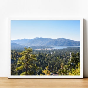SoCal Mountain Print, Big Bear Lake Poster, Nature Photography, California Wall Decor.