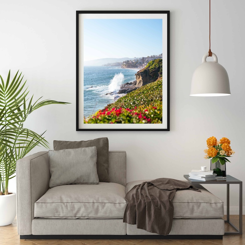 Laguna Beach Coastline Print, Montage Resort, Southern California Wall Decor. Unframed. image 4