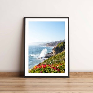Laguna Beach Coastline Print, Montage Resort, Southern California Wall Decor. Unframed.