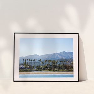 Santa Barbara Print, California Wall Decor, Coastal Wall Art, Mountains and Palm Trees Print, Travel and Nature Photography.