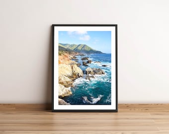 Big Sur Print, Northern California Wall Decor, Rugged Coastline Print. Unframed.