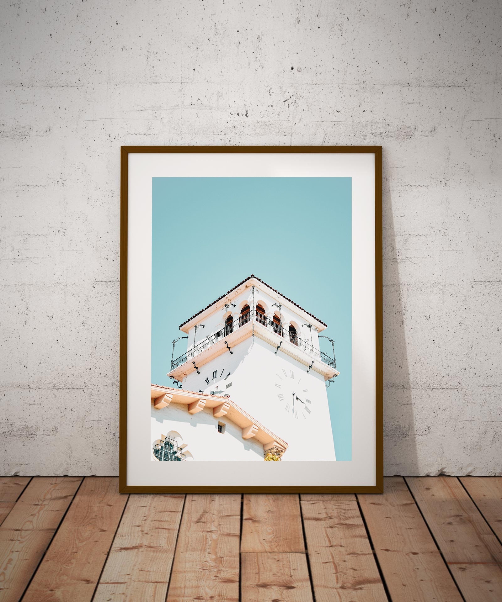 Santa Barbara Courthouse Print, Southern California Architecture Wall Decor. Unframed.